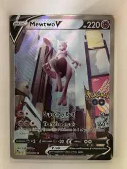 Mewtwo V (Alternate Full Art) 072/078 Pokemon GO Holo - Image 1