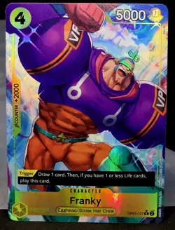One Piece CCG Franky (107) 500 Years in the Future OP07 Alternate Art - Image 1