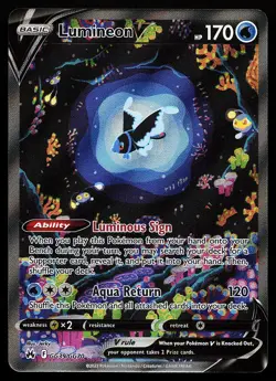 Lumineon V GG39/GG70 Ultra Rare Crown Zenith Galarian Gallery Pokemon Card - Image 1