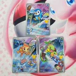 Piplup 042 + Chimchar 041 + Turtwig 040 - First Partner Pokemon Cards - #L324 - Image 1