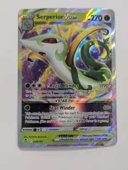Serperior VSTAR 008/195 Swsh12: Silver Tempest Holo Pokemon TCG NM - Image 1