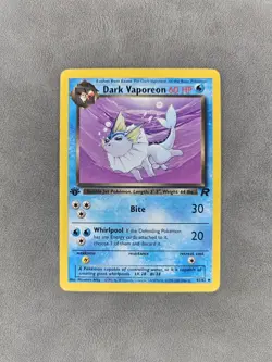 Pokemon TCG Dark Vaporeon 45/82 1st Ed Regular Uncommon WOTC Team Rocket - NM - Image 1