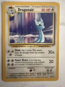 Dragonair 18/102 Base Set Non-Holo Rare Unlimited WOTC Pokemon TCG LP - Image 1