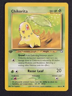 Pokemon Chikorita Neo Genesis 1st Edition 54/111 LP/NM - Image 1