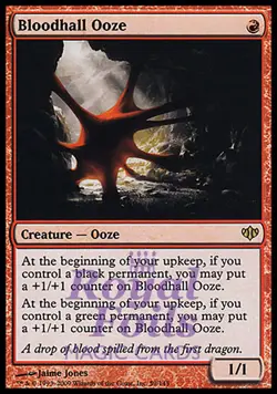 Bloodhall Ooze 1x FOIL CON MTG Conflux Rare MINT red - Image 1