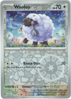 Wooloo Reverse Holo - (Common) 124/142 - Stellar Crown - Pokemon - Image 1