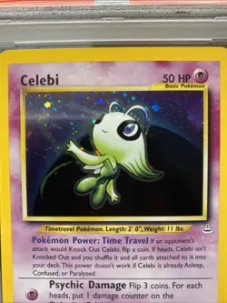 Pokemon Celebi Double Holo Neo Revelation 3/64 PSA 8 - Image 2