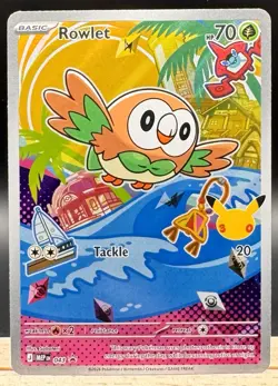 Rowlet 043 Illustration Rare First Partner Alola Promo Pokemon TCG NM - Image 1