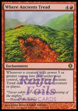 Where Ancients Tread 1x FOIL ALA MTG Shards of Alara Rare MINT red - Image 1