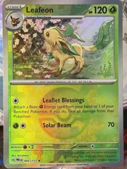 Pokemon TCG Leafeon 005/131 Pokeball Prismatic Evolutions NM+ - RARE - Image 1