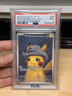 PSA 9 Pokemon Pikachu with Grey Felt Hat 085 Sv: Scarlet & Violet Promo - Image 1