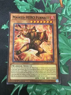 Yugioh Masked HERO Furnace MZMU-EN015 Maze of Muertos 1st Edition NM - Image 1