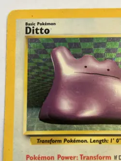 Ditto 3/62 Fossil Unlimited Holo Rare Heavily Played Pokemon Card - Image 3