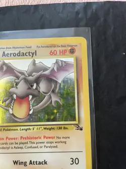 Pokemon TCG - Aerodactyl 1/62 Fossil Set Holo Card - Great Condition - Image 4