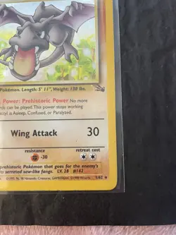 Pokemon TCG - Aerodactyl 1/62 Fossil Set Holo Card - Great Condition - Image 5