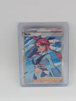 Pokemon TCG Skyla Trainer Shining Fates Holo Full Art Ultra Rare Card 072/072 - Image 1