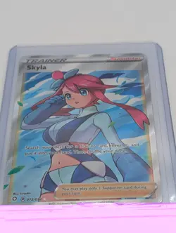 Pokemon TCG Skyla Trainer Shining Fates Holo Full Art Ultra Rare Card 072/072 - Image 3