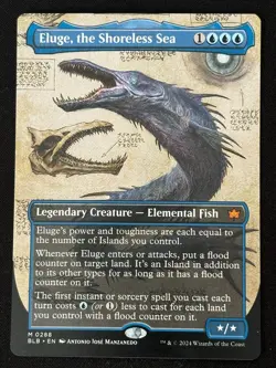 1x MTG Eluge, the Shoreless Sea (Borderless) - Bloomburrow (BLB) #288 - Magic - Image 1