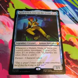 April O'Neil, Live on the Scene #9 - SURGE FOIL - MTG - TMNT - NM - Image 1