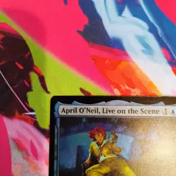 April O'Neil, Live on the Scene #9 - SURGE FOIL - MTG - TMNT - NM - Image 2