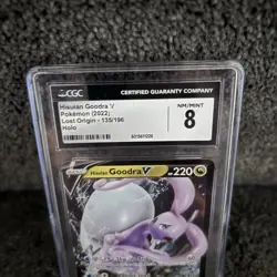 Pokemon Hisuian Goodra V #135 Ultra Rare Holo Lost Origin 2022 - CGC 8 NM/Mint - Image 3