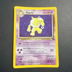 Pokemon TCG Hypno 8/62 Fossil Set Holo Rare Unlimited WOTC Vintage HP - Image 1