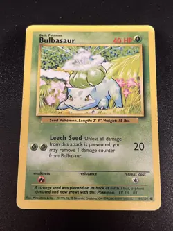Pokemon TCG Bulbasaur Base Set 44/102 Regular Unlimited Common (1) - Image 1