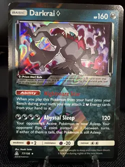DARKRAI Prism Ultra Prism 77/156 Holo Rare Pokemon TCG - Image 1