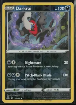 Darkrai 120/196 Pokemon Lost Origin Rare Near Mint Reverse Holo - Image 1