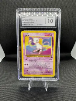 2000 POKEMON BLACK STAR PROMOS POKEMON LEAGUE #8 MEW CGC 10 - Image 1
