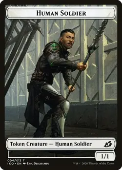 Human Soldier Token 10x - White - Deschamps Art - IKO Ikoria MTG Magic NM - Image 1