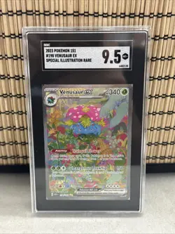 SGC 9.5 Venusaur ex 198/165 Scarlet Violet 151 Special Illustration Rare Pokemon - Image 1