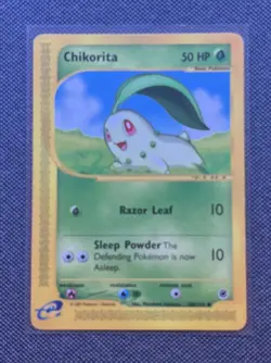 Pokemon TCG Chikorita 100/165 Expedition Base Set Regular Common English 2002 - Image 1
