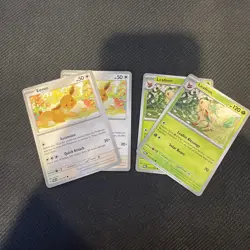 2x Pokemon TCG TWM Evolution Set Eevee #135 Leafeon #11 - Image 1