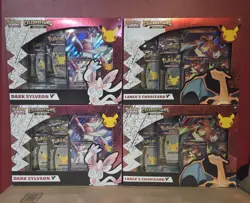 ( Lot Of 4) Pokemon Celebrations 📦 2 Charizard V & 2 Sylveon V Factory Sealed - Image 1