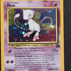 Pokemon TCG Mew Black Star Promo #9 Holo Card 1999 WOTC Vintage - LP SWIRL - Image 3