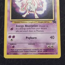 Mewtwo WB First Movie Black Star Promo card 3 MP - Image 3