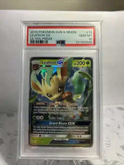 Pokemon Card PSA 10 Leafeon GX 13/156 Holo Rare SM Ultra Prism 2018 - Image 2