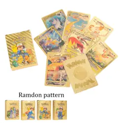 110Pcs Pokemon Card Foil GOLD PACK CARDS TCG GX Vmax GX Card for Kids Gift - Image 1