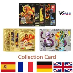 110Pcs Pokemon Card Foil GOLD PACK CARDS TCG GX Vmax GX Card for Kids Gift - Image 2