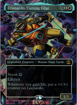 Leonardo, Cutting Edge [Foil] 211/-- Teenage Mutant Ninja Turtles Rare - Image 1