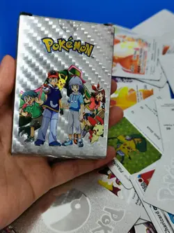 55PCS Silver Collector's Edition TCG Cards – Vmax GX, Rare Charizard Pokemon - Image 2