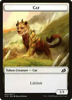 Cat Token 10x - White - Kotaki Art - IKO Ikoria MTG Magic NM - Image 1