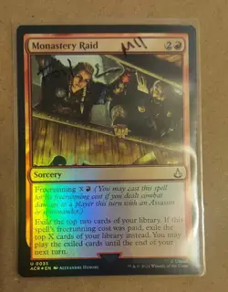 MTG Assassin's Creed *FOIL* U Monastery Raid #0035 NM - Image 1
