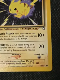 Pokemon TCG Pikachu Neo Genesis 1st Edition 70/111 NM/M - Image 4