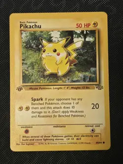 Pikachu Jungle 60/64 Common 1st Edition Pokemon TCG NM - Image 1