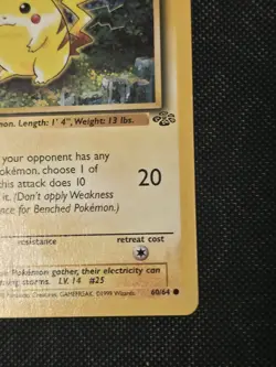 Pikachu Jungle 60/64 Common 1st Edition Pokemon TCG NM - Image 4