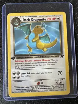 Dark Dragonite 1st Edition Team Rocket 22/82 Non-Holo Pokemon - MP Condition - Image 1