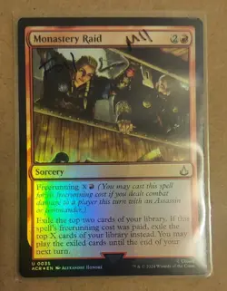 MTG Assassin's Creed *FOIL* U Monastery Raid #0035 NM - Image 1