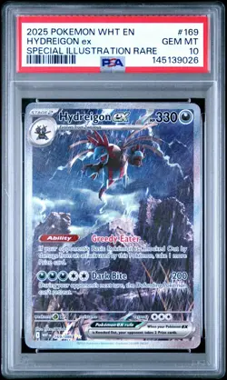 PSA 10 HYDREIGON EX 169/086 SPECIAL ILLUSTRATION RARE WHITE FLARE POKEMON 🌑 - Image 1